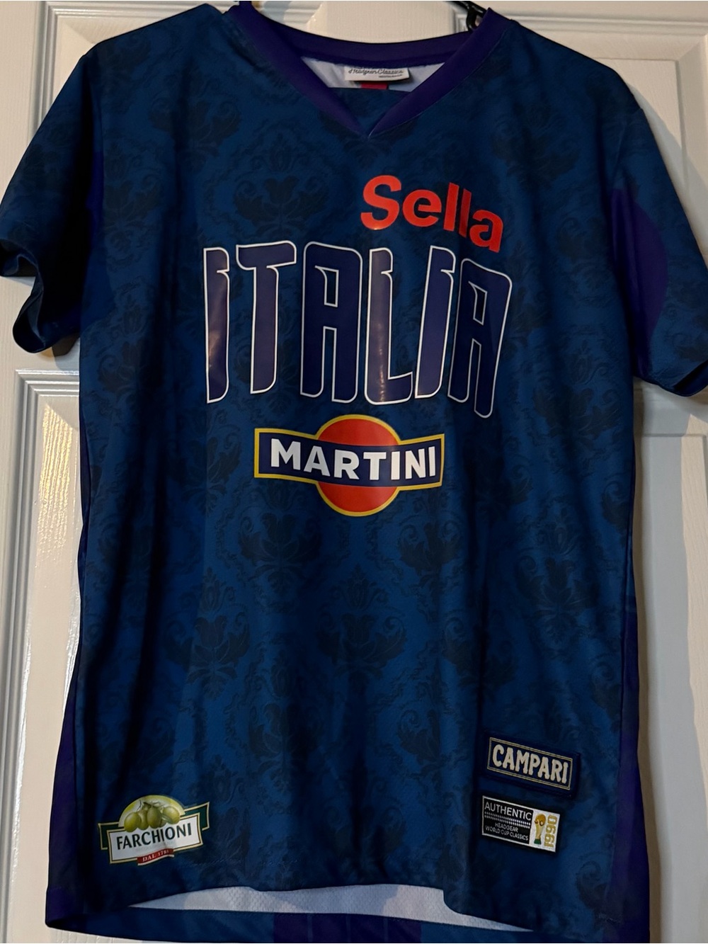 Italia Men's Blue Graphic Soccer Jersey